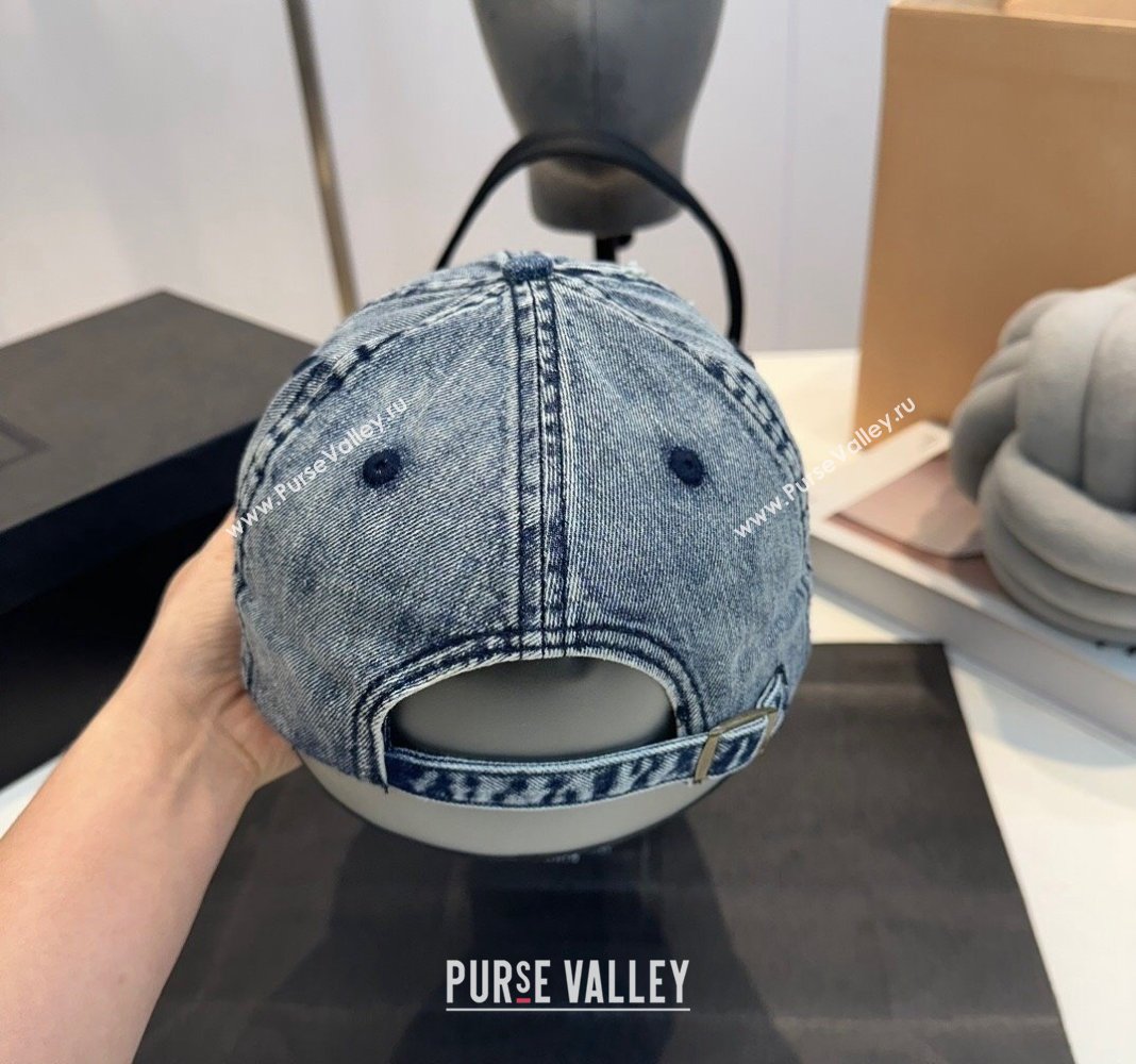 Celine Denim Baseball Hat Blue 2024 082203 (MAO-240822111)