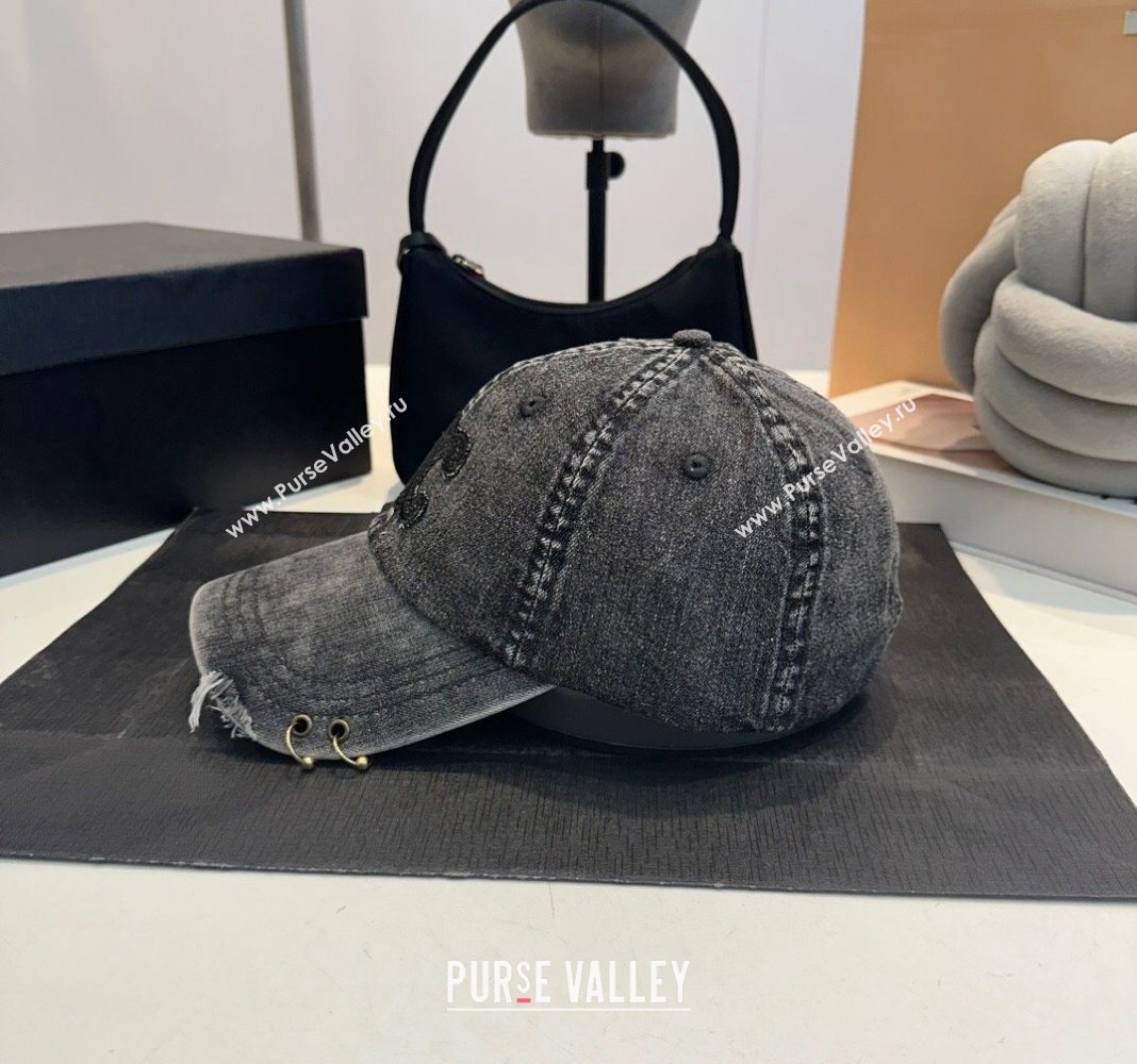 Celine Denim Baseball Hat Black 2024 082203 (MAO-240822112)