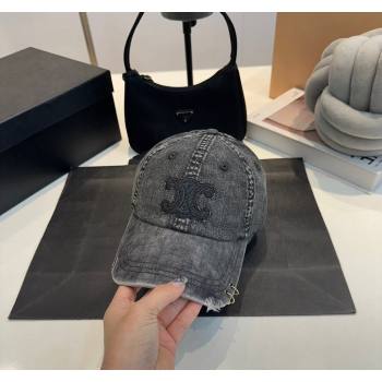 Celine Denim Baseball Hat Black 2024 082203 (MAO-240822112)