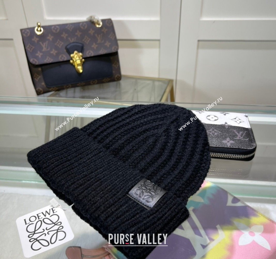 Loewe Knit hat Black 2024 LW082301 (MAO-240823019)