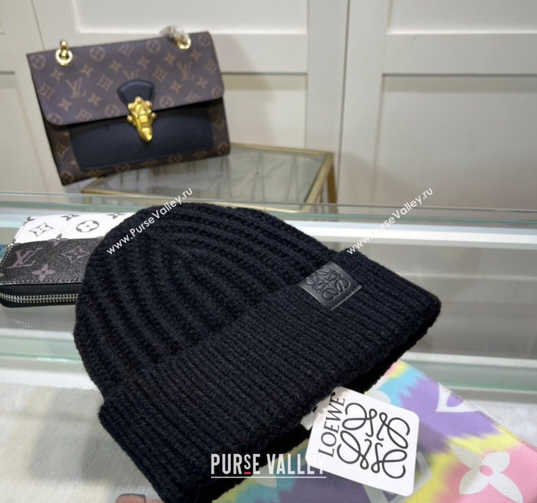 Loewe Knit hat Black 2024 LW082301 (MAO-240823019)