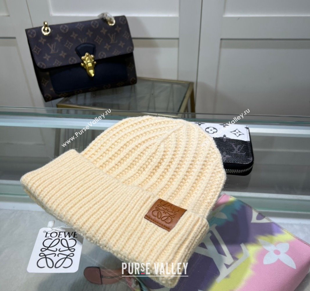 Loewe Knit hat Light Beige 2024 LW082301 (MAO-240823021)