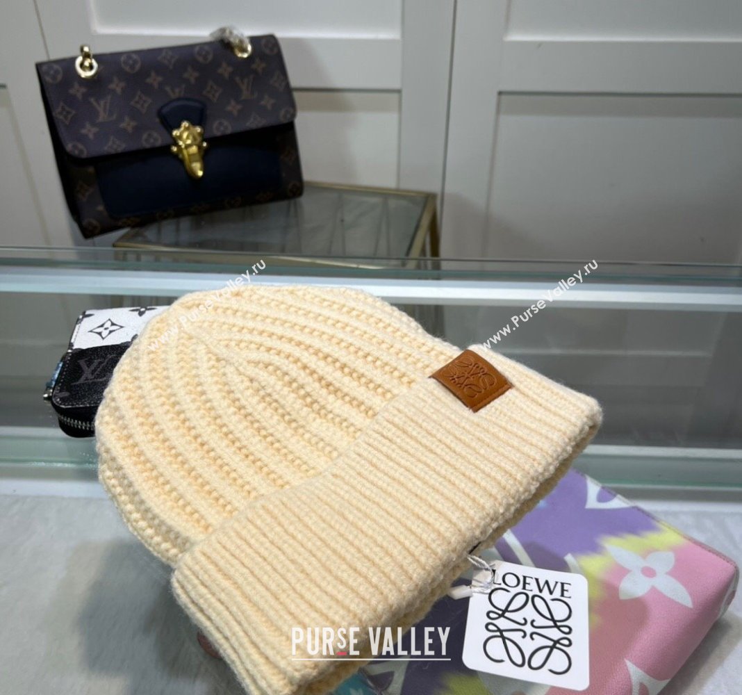Loewe Knit hat Light Beige 2024 LW082301 (MAO-240823021)