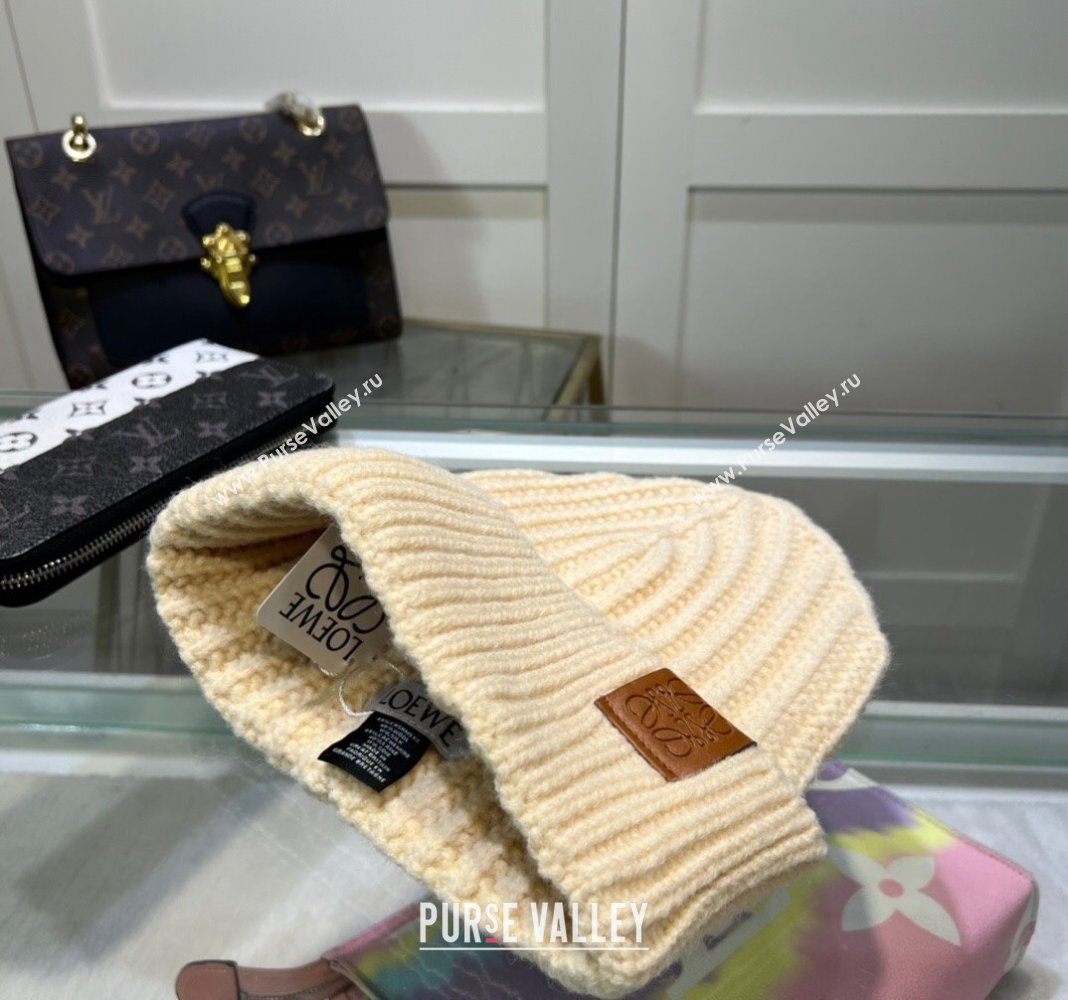 Loewe Knit hat Light Beige 2024 LW082301 (MAO-240823021)
