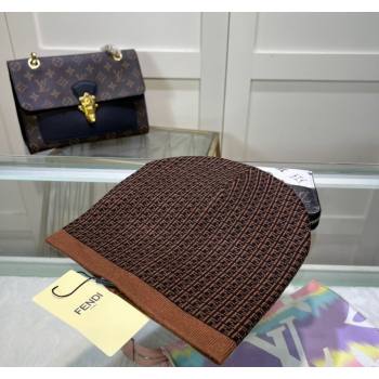 Fendi FF Knit Hat Brown 2024 FE082301 (MAO-240823055)