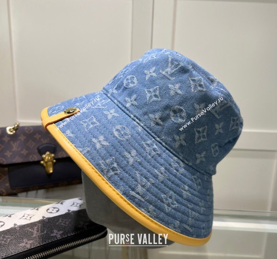 Louis Vuitton Denim Bucket hat Blue/Apricot 2024 LV082302 (MAO-240823083)