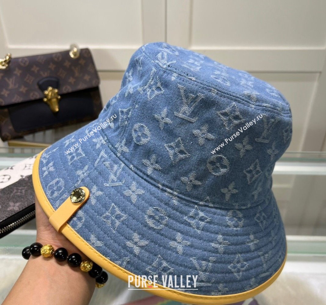 Louis Vuitton Denim Bucket hat Blue/Apricot 2024 LV082302 (MAO-240823083)