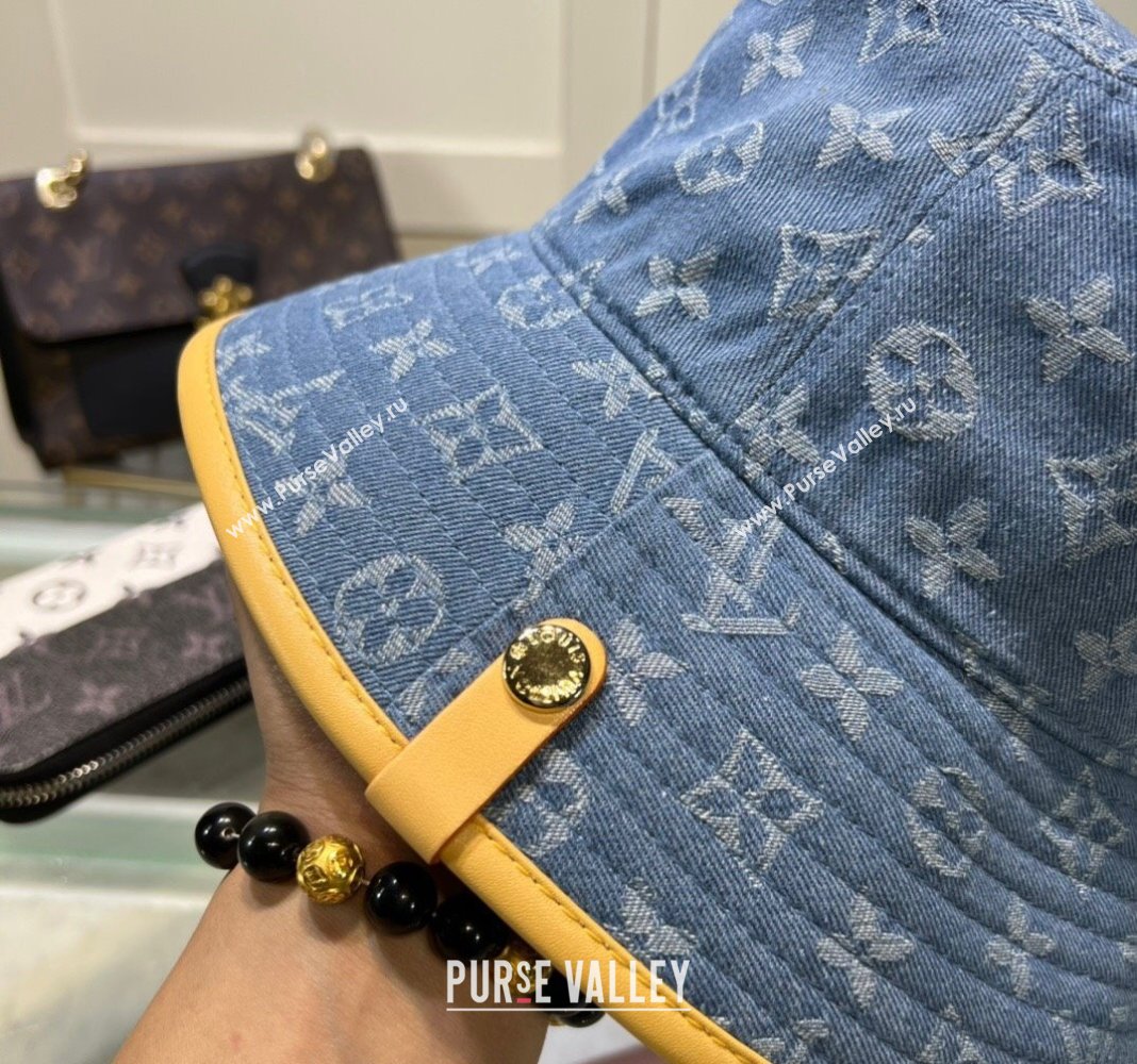 Louis Vuitton Denim Bucket hat Blue/Apricot 2024 LV082302 (MAO-240823083)