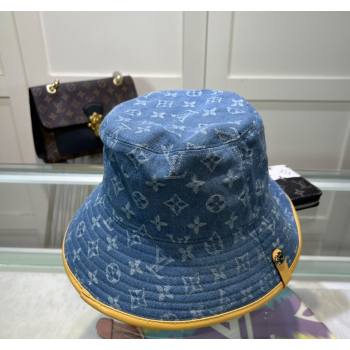 Louis Vuitton Denim Bucket hat Blue/Apricot 2024 LV082302 (MAO-240823083)