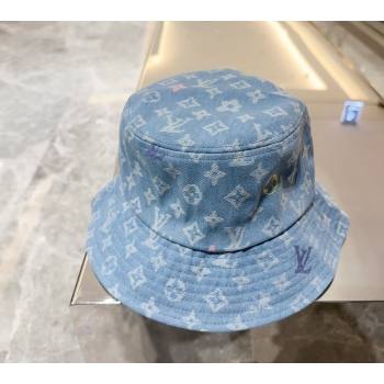 Louis Vuitton Denim Bucket hat Light Blue 2024 LV082301 (MAO-240823084)