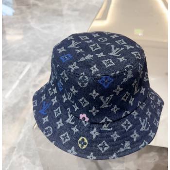 Louis Vuitton Denim Bucket hat Light Blue 2024 LV082301 (MAO-240823085)