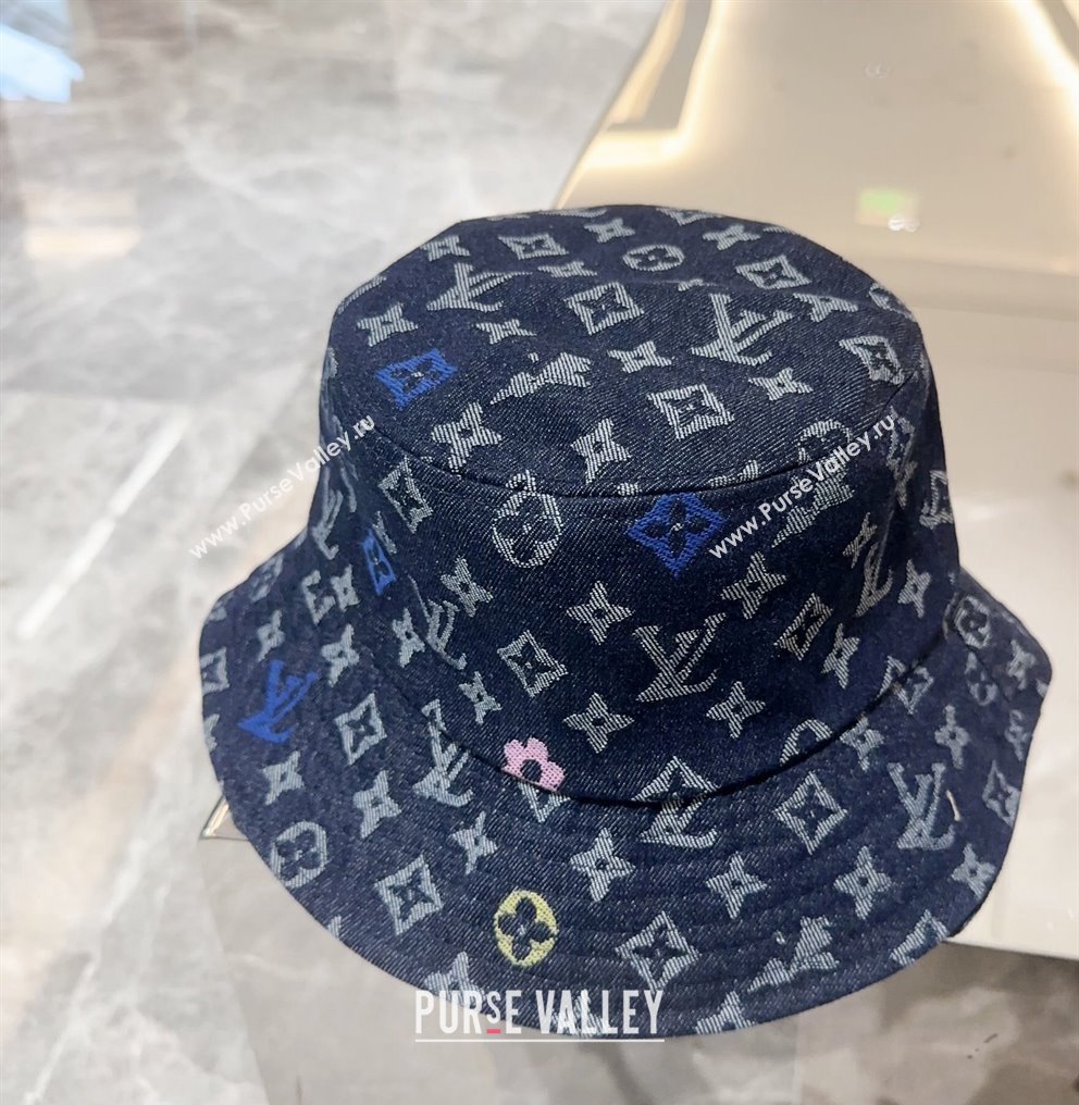 Louis Vuitton Denim Bucket hat Light Blue 2024 LV082301 (MAO-240823085)
