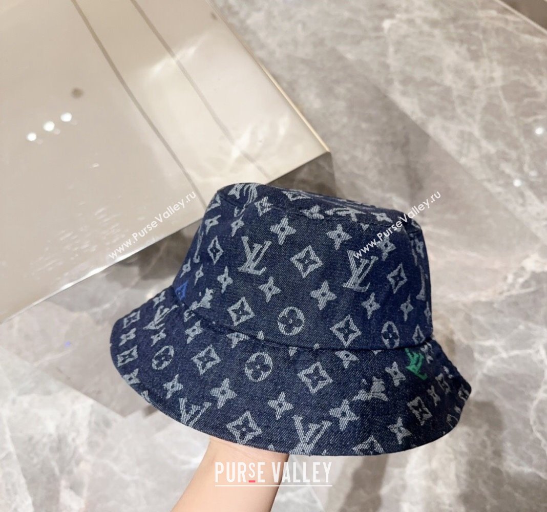 Louis Vuitton Denim Bucket hat Light Blue 2024 LV082301 (MAO-240823085)