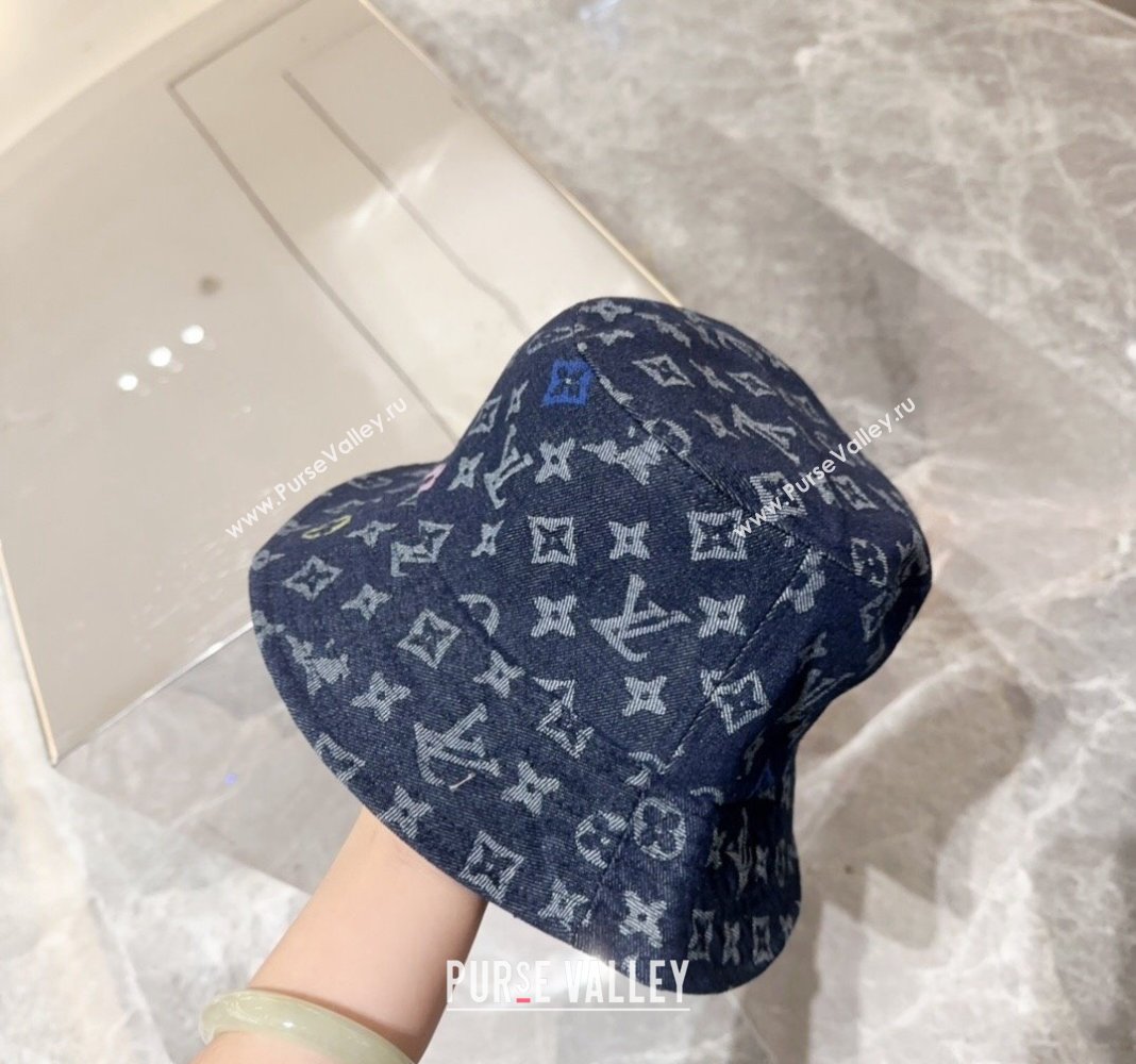 Louis Vuitton Denim Bucket hat Light Blue 2024 LV082301 (MAO-240823085)