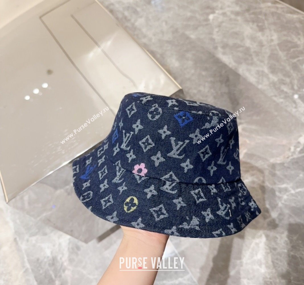 Louis Vuitton Denim Bucket hat Light Blue 2024 LV082301 (MAO-240823085)