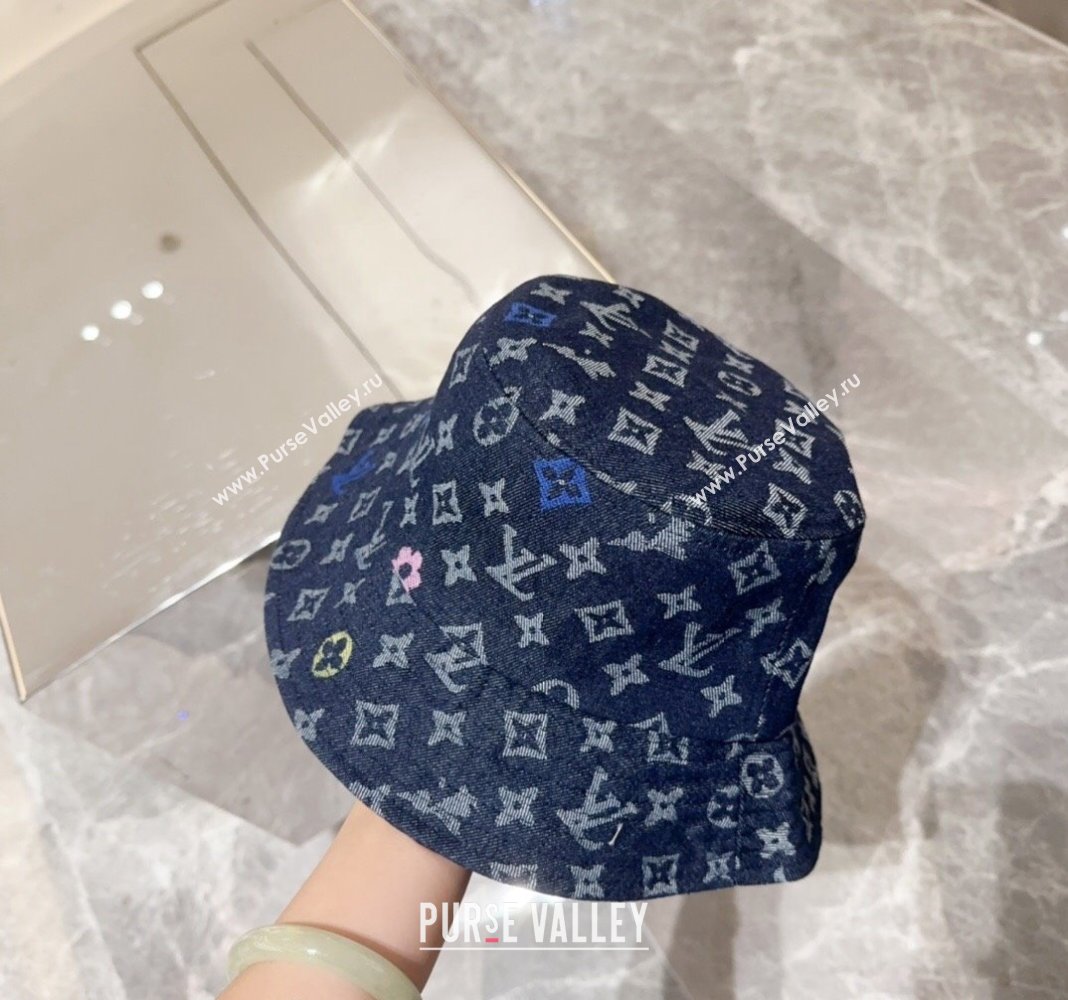 Louis Vuitton Denim Bucket hat Light Blue 2024 LV082301 (MAO-240823085)