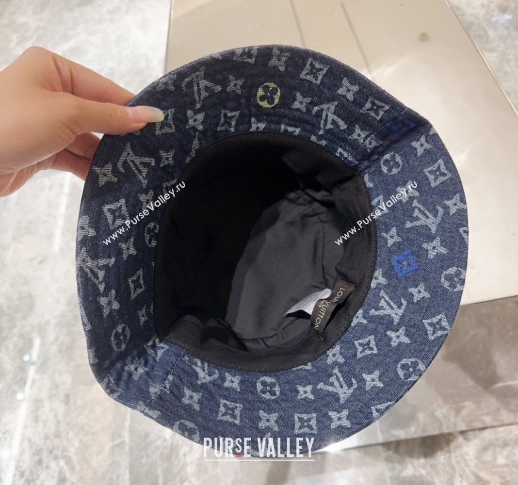 Louis Vuitton Denim Bucket hat Light Blue 2024 LV082301 (MAO-240823085)