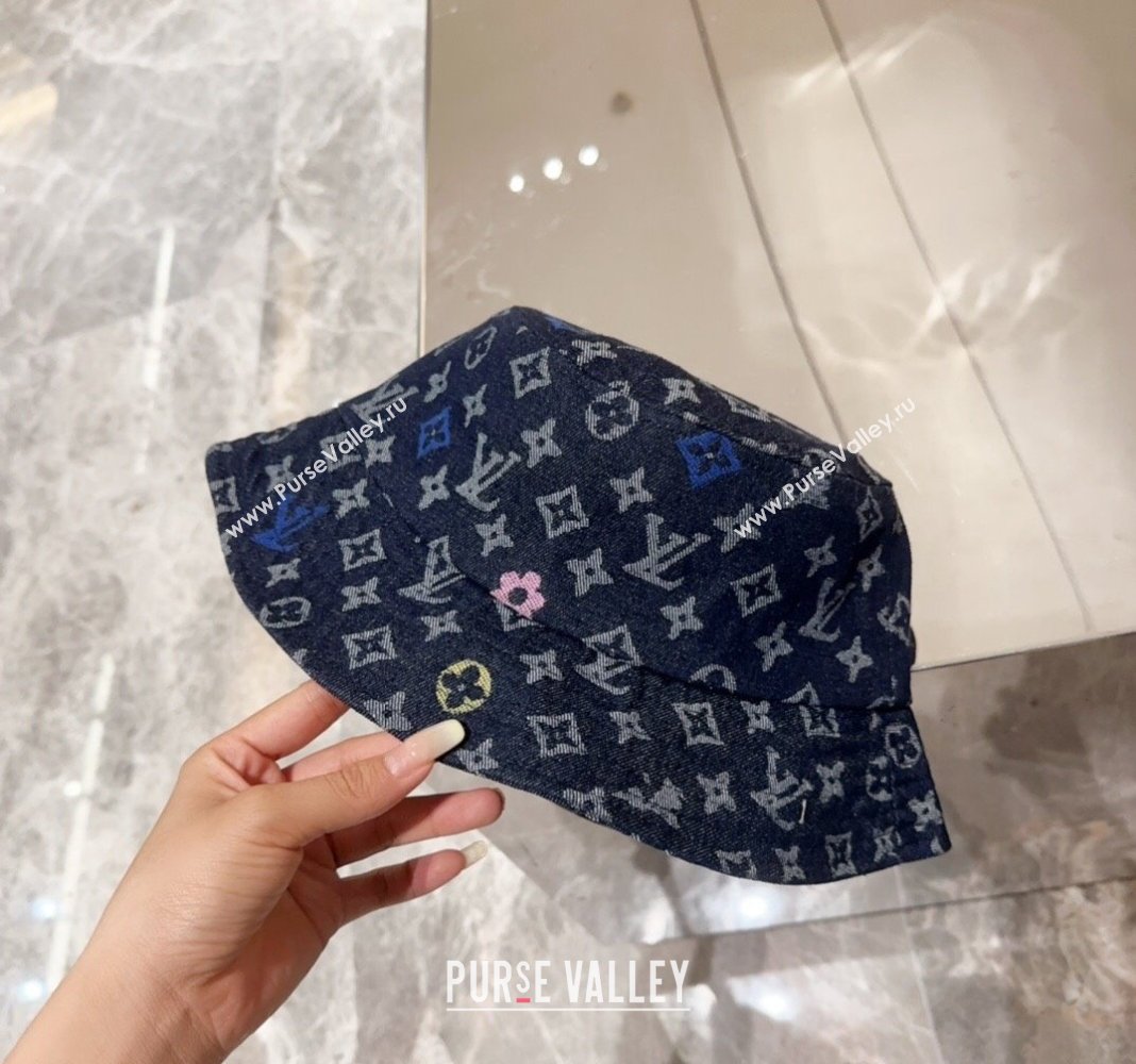 Louis Vuitton Denim Bucket hat Light Blue 2024 LV082301 (MAO-240823085)
