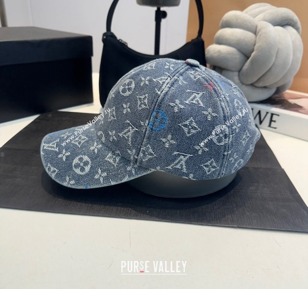 Louis Vuitton Denim Baseball hat Dark Blue 2024 LV082303 (MAO-240823087)