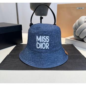 Dior Miss Dior Denim Bucket hat Deep Blue 2024 0823 (MAO-240823088)