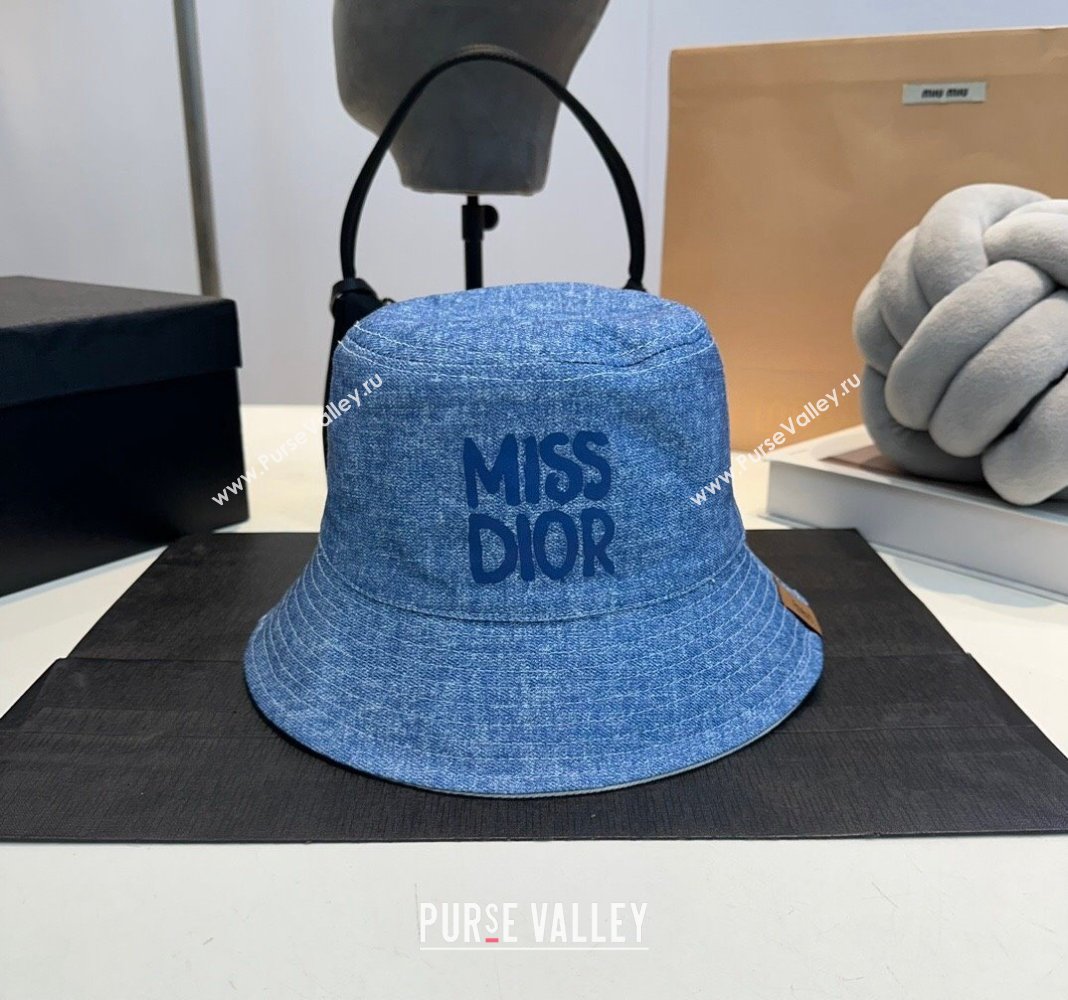 Dior Miss Dior Denim Bucket hat Blue2 2024 0823 (MAO-240823090)