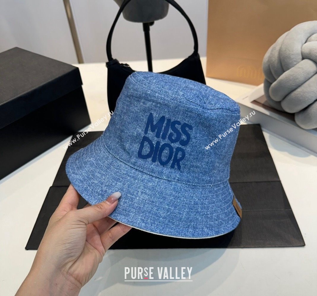 Dior Miss Dior Denim Bucket hat Blue2 2024 0823 (MAO-240823090)