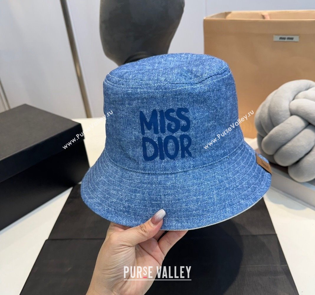 Dior Miss Dior Denim Bucket hat Blue2 2024 0823 (MAO-240823090)