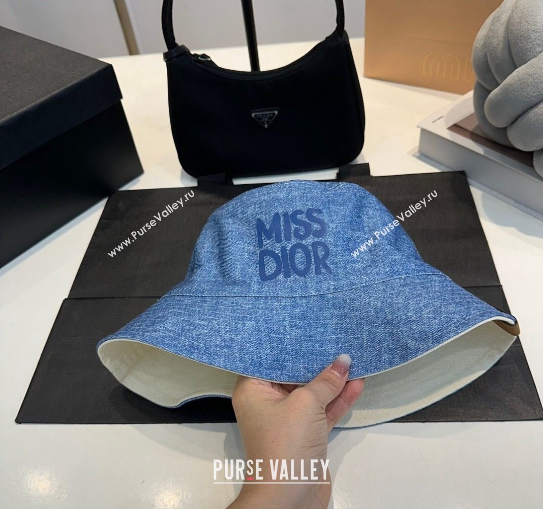 Dior Miss Dior Denim Bucket hat Blue2 2024 0823 (MAO-240823090)