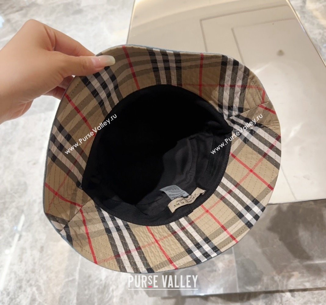 Burberry Logo Denim Bucket Hat Light Blue 2024 BR082303 (MAO-240823051)