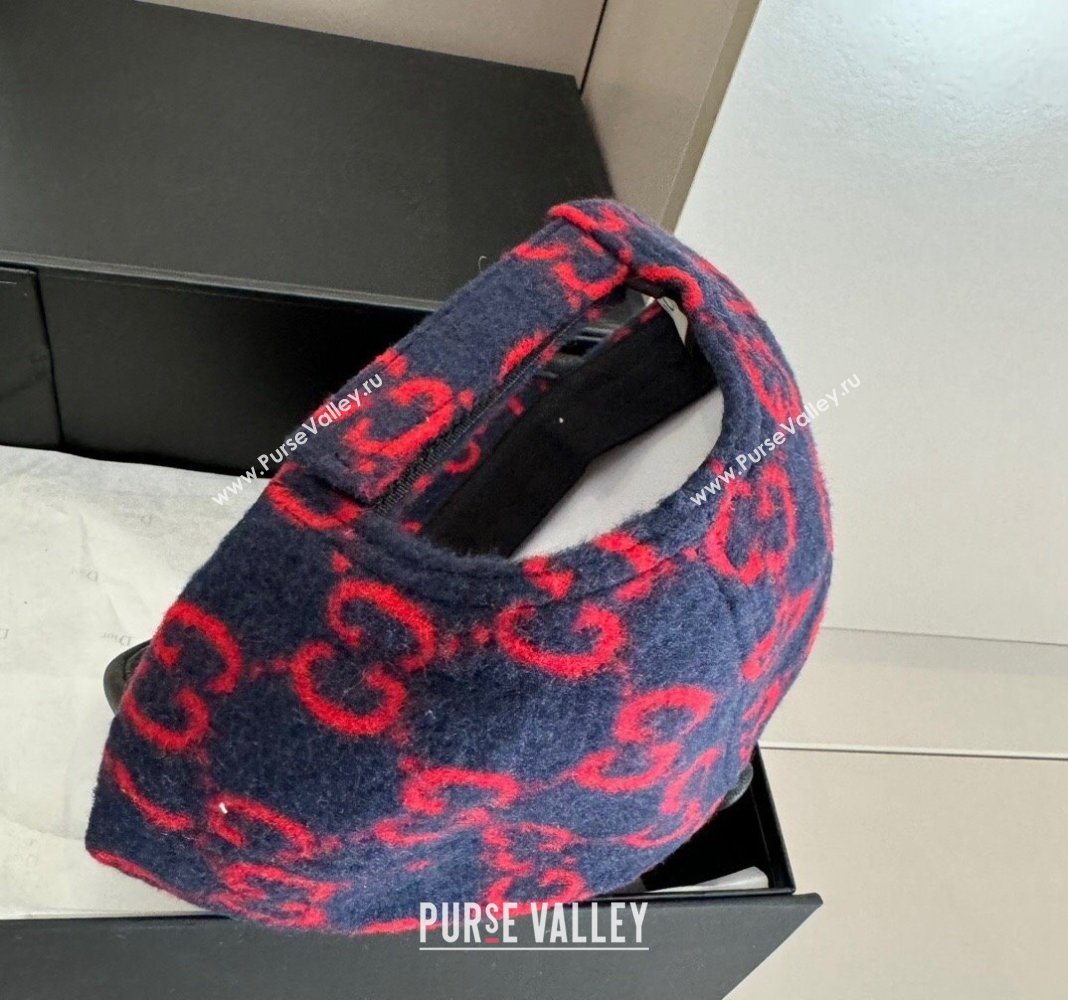 Gucci GG Fleece Fabric Baseball Hat Dark Blue 2024 0913 (XMN-240913064)