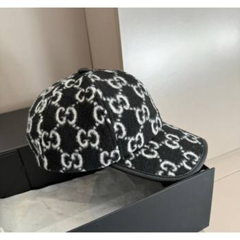 Gucci GG Fleece Fabric Baseball Hat Black 2024 0913 (XMN-240913066)