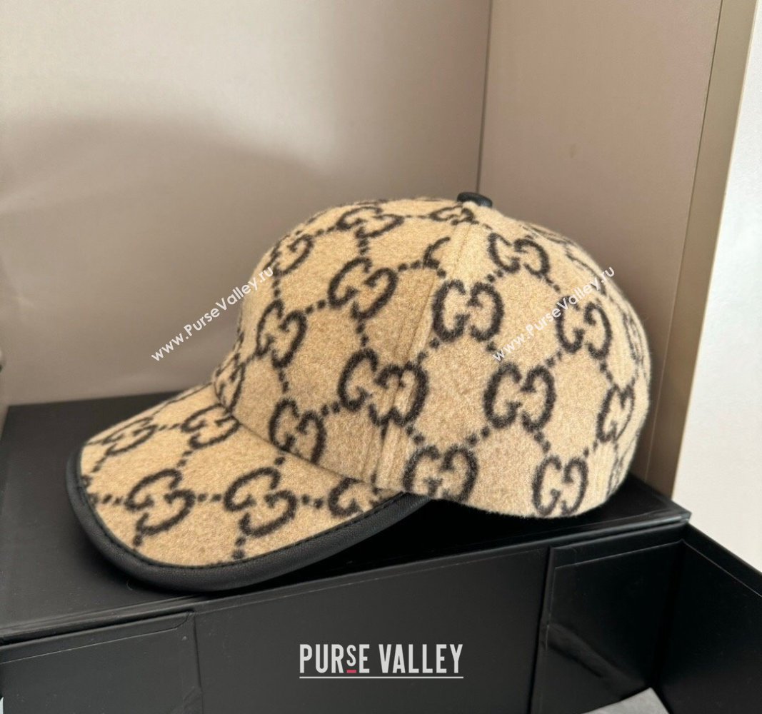 Gucci GG Fleece Fabric Baseball Hat Beige 2024 0913 (XMN-240913067)