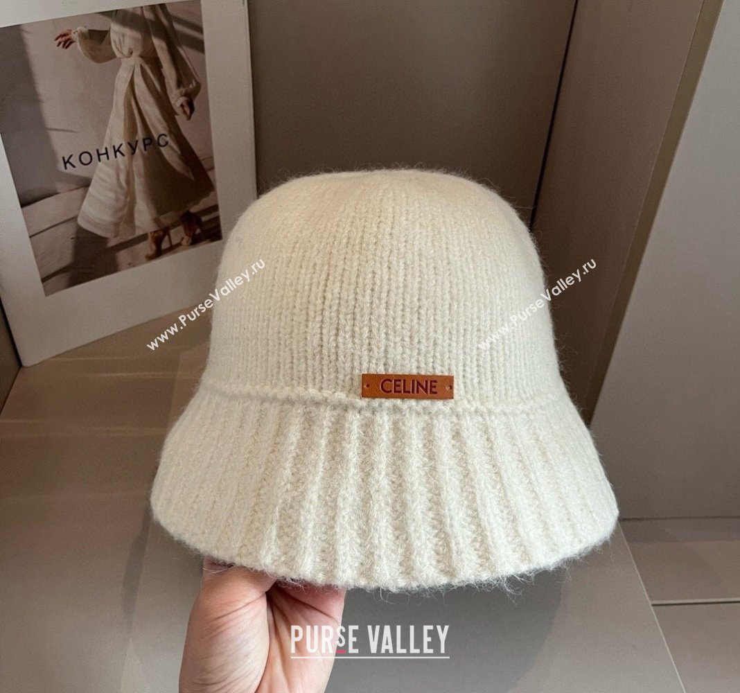 Celine Knit Bucket Hat White 2024 0913 (XMN-240913069)