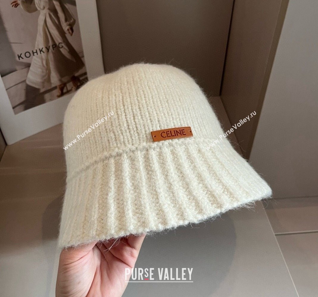 Celine Knit Bucket Hat White 2024 0913 (XMN-240913069)