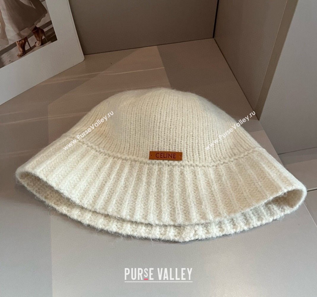 Celine Knit Bucket Hat White 2024 0913 (XMN-240913069)