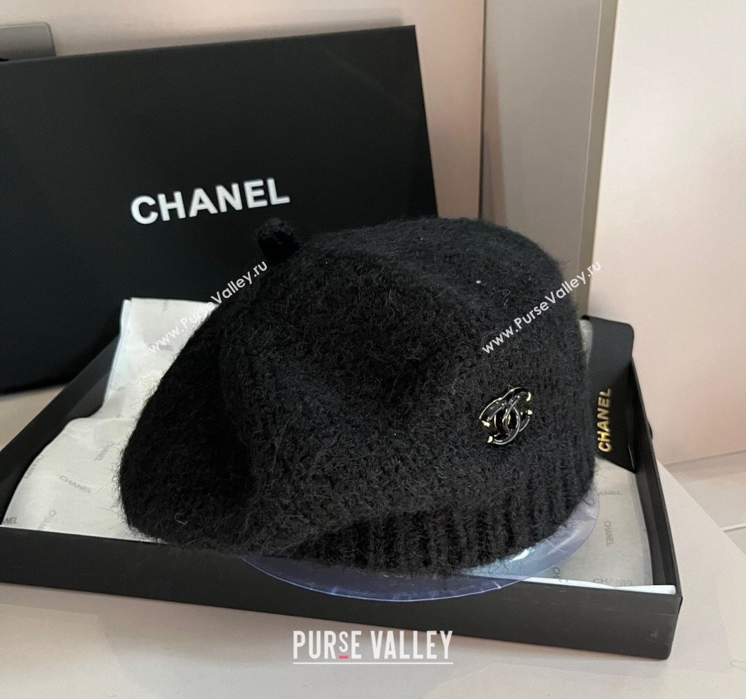 Chanel Knit Beret hat Black 2024 CH091303 (XMN-240913042)