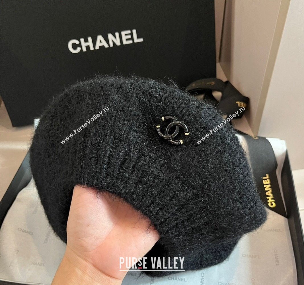 Chanel Knit Beret hat Black 2024 CH091303 (XMN-240913042)