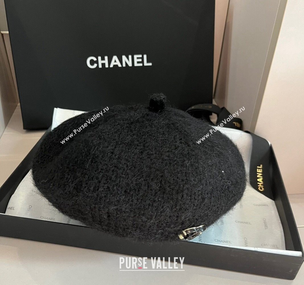 Chanel Knit Beret hat Black 2024 CH091303 (XMN-240913042)