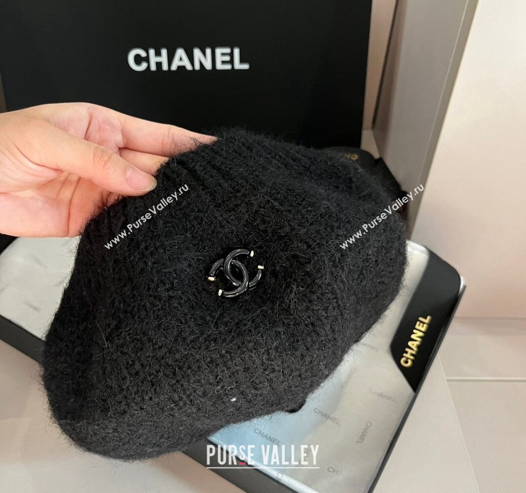 Chanel Knit Beret hat Black 2024 CH091303 (XMN-240913042)