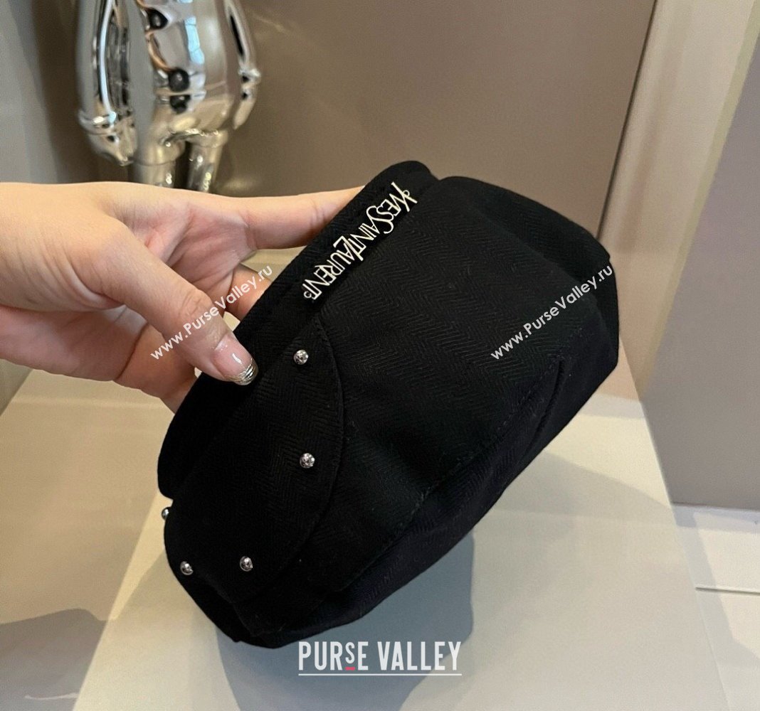 Saint Laurent Fabric Beret Hat Black 2024 0913 (XMN-240913072)