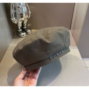 Saint Laurent Fabric Beret Hat Grey 2024 0913 (XMN-240913073)