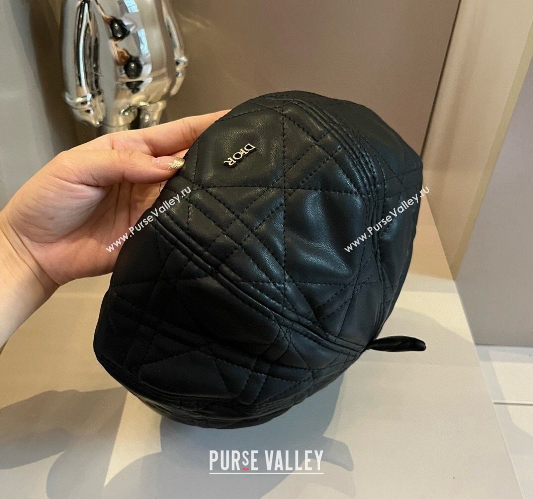 Dior Cannage Beret Hat Black 2024 0913 (XMN-240913074)