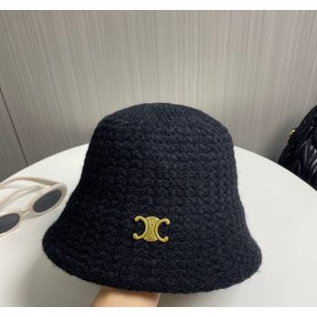 Celine Knit Bucket Hat Black 2024 0913 (MAO-240913075)