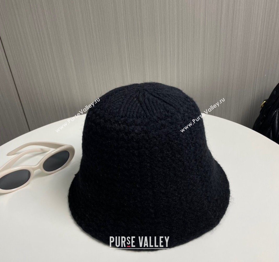 Celine Knit Bucket Hat Black 2024 0913 (MAO-240913075)