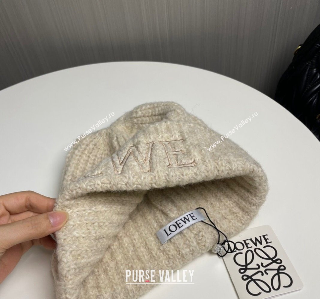 Loewe Knit Hat Pale Beige 2024 0913 (MAO-240913079)