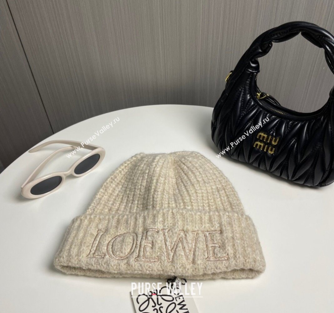 Loewe Knit Hat Pale Beige 2024 0913 (MAO-240913079)