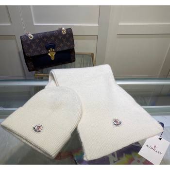 Moncler Knit Hat and Scarf Set White 2024 0913 (MAO-240913085)