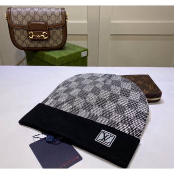 Louis Vuitton Damier Knit Hat Black 2024 LV091302 (A-240913094)