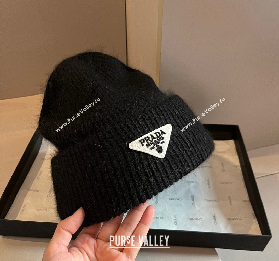 Prada Knit Hat Black 2024 1019007 (XMN-241019015)