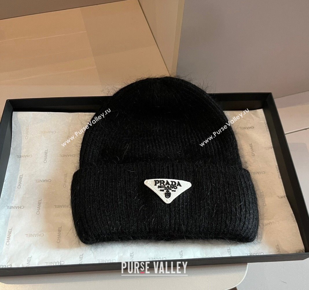 Prada Knit Hat Black 2024 1019007 (XMN-241019015)